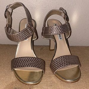 Karl Lagerfeld Gold Strap Heels